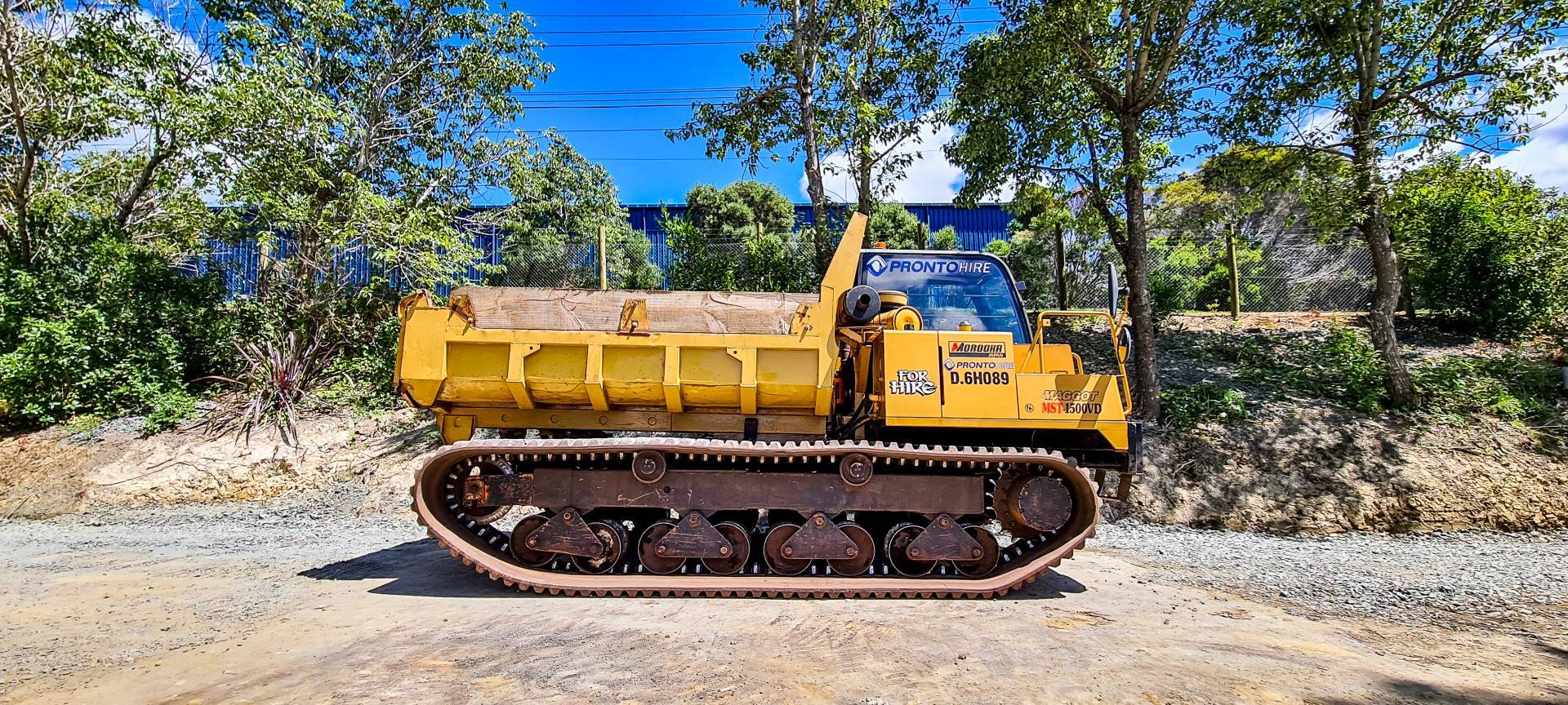 Morooka 7 Ton Rubber Track Dumper for hire from Pronto Hire Auckland
