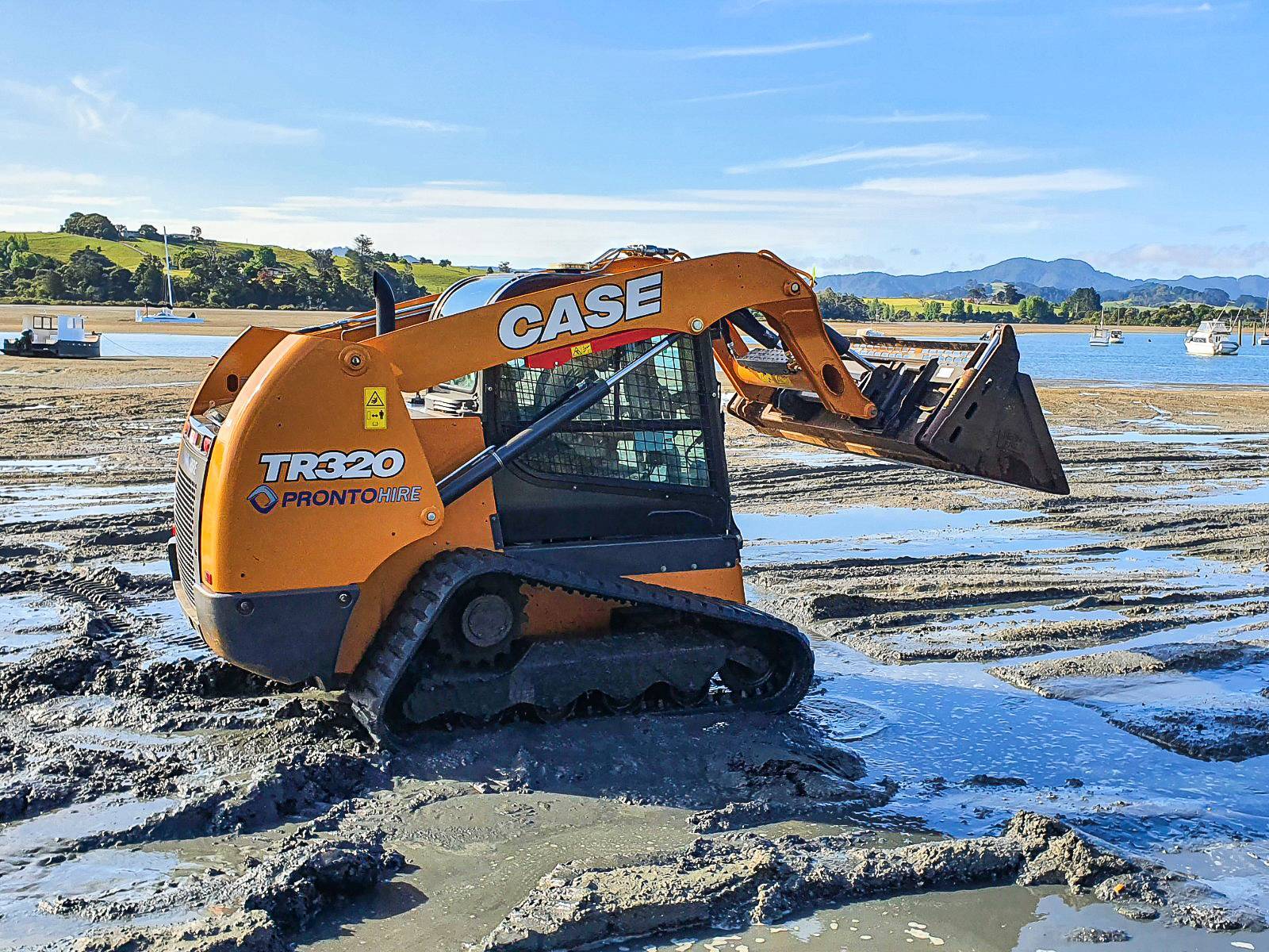 4 - 4.5 Ton Track Loader Case 320 380 from Pronto Hire at the beach